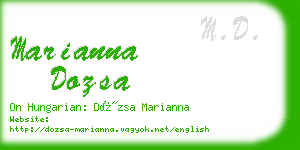 marianna dozsa business card